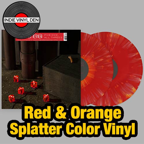 Bright Eyes - Five Dice, All Threes - Red & Orange Splatter Color Vinyl Record 2LP