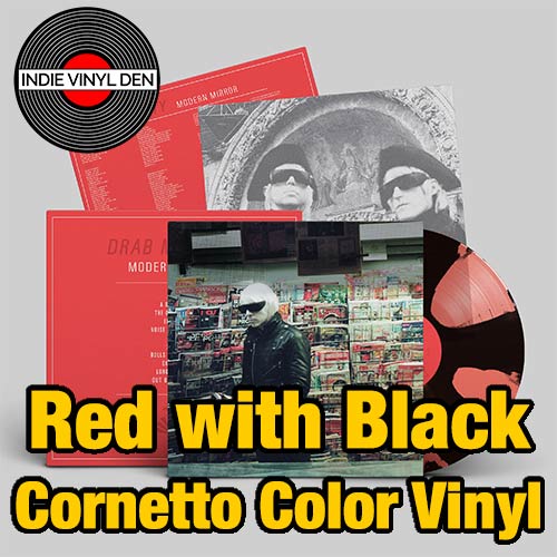 Drab Majesty - Modern Mirror - Clear Red w/ Black Cornetto Vinyl Record