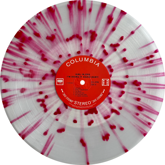 girl in red - I'M DOING IT AGAIN BABY! - RARE Red Splatter Color Vinyl Record (SCENTED)