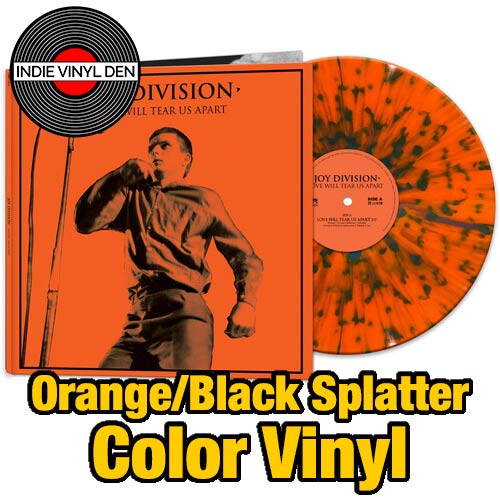 Joy Division - Love Will Tear Us Apart - Orange / Black Splatter Color Vinyl Record