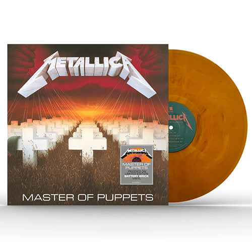 Metallica - Master Of Puppets - Disco de vinilo color ladrillo a batería 180g