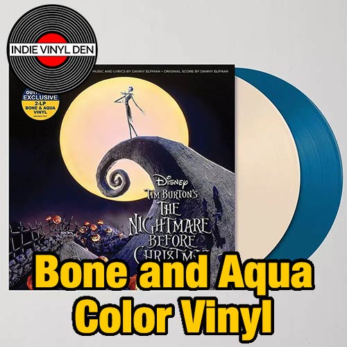 Nightmare Before Christmas Soundtrack - Bone & Aqua Color Vinyl Record