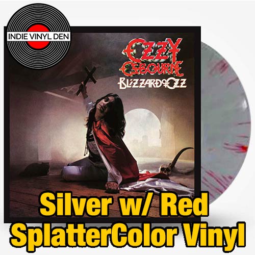 Ozzy Osbourne - Blizzard of Ozz - Silver with Red Splatter Color Vinyl Record