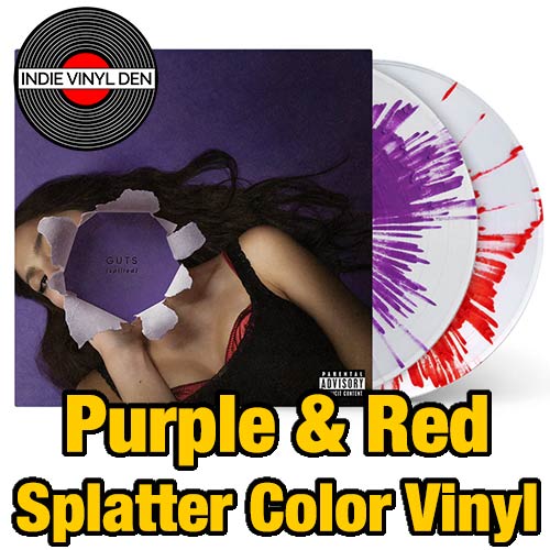 Olivia Rodrigo - GUTS (spilled) - Deluxe Purple & Red Splatter Color Vinyl Record 2LP