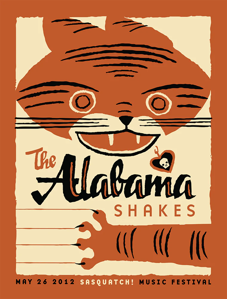 ALABAMA SHAKES - 2012 Sasquatch Festival Gig Poster