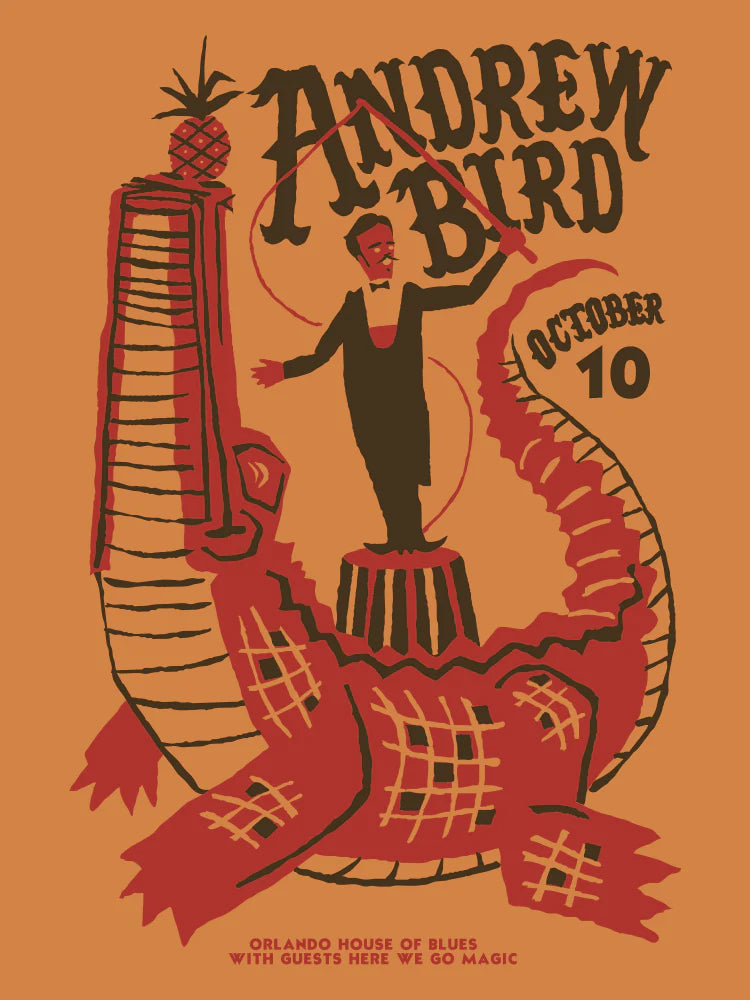 ANDREW BIRD - Orlando 2012 Gig Poster