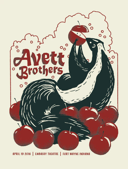 AVETT BROTHERS - Fort Wayne 2016 Gig Poster