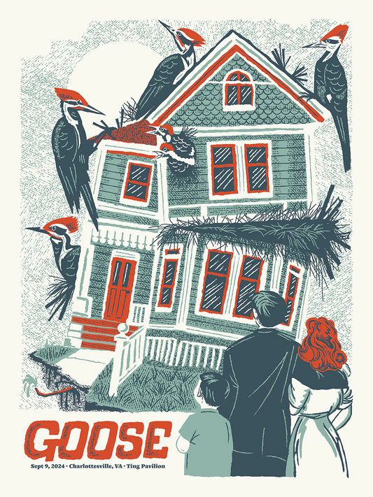 GOOSE - Charlottesville September 9, 2024 Gig Poster