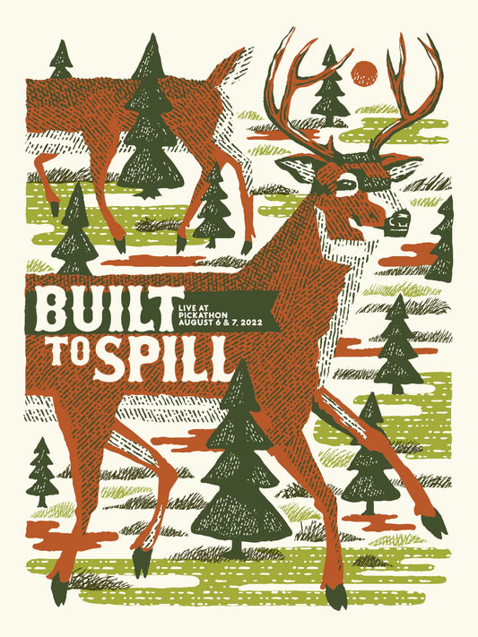 BUILT TO SPILL - Pickathon 2022 Gig Poster