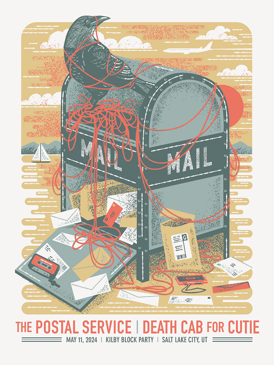 POSTAL SERVICE | DEATH CAB FOR CUTIE - Kilby Block Party 2024Gig Poster