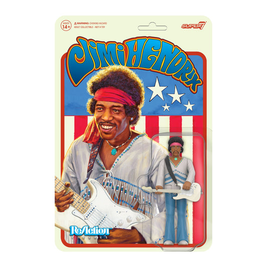 Jimi Hendrix ReAction Figures (Festival) - Super 7