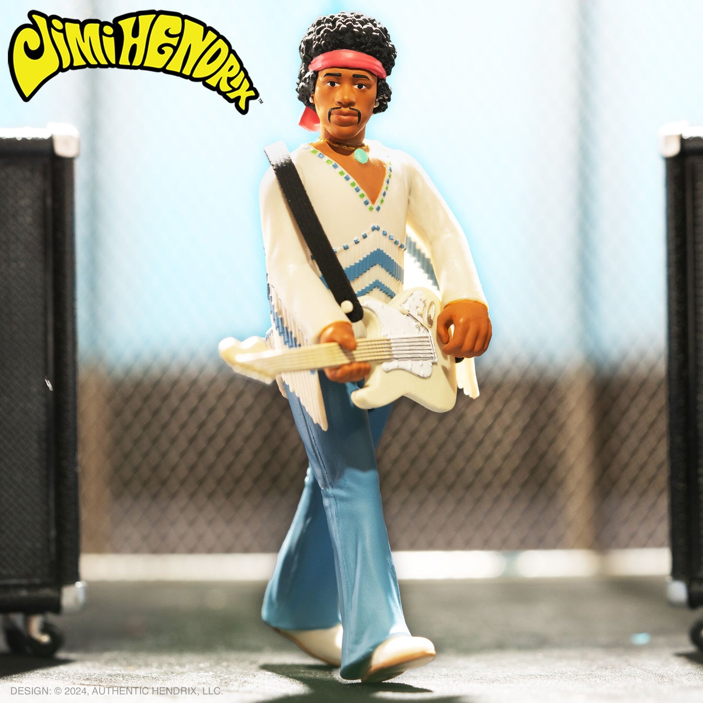 Jimi Hendrix ReAction Figures (Festival) - Super 7